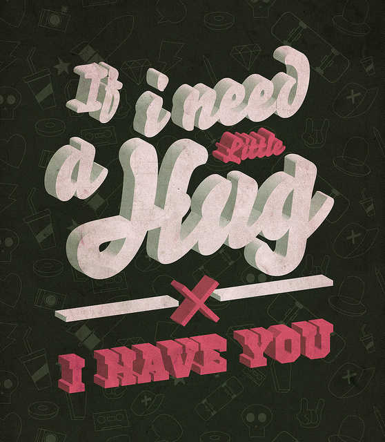 I have you #3d #couple #pink #type #love #typography