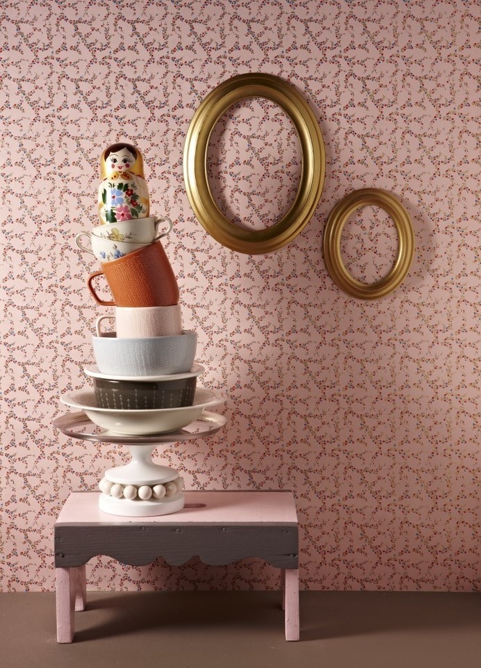 decoration, wallpaper, frames, cups, matryoshka #frames #design #cups #installation