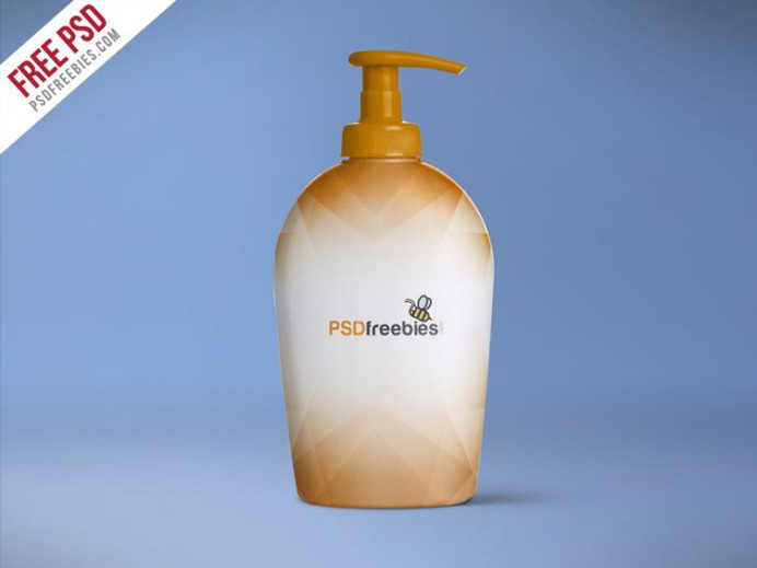 Soap Dispenser Bottle Mockup Free PSD