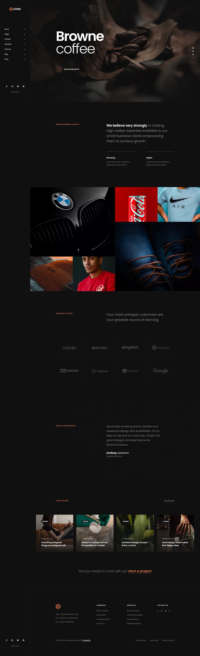 As the name suggests this demo of the Litho theme is perfect for #creative #agencies. Be it media, #photography, or interior enterprises, creative agency demo offers all primary features that help you showcase content online. Its clean layout helps your visitors to navigate easily. So, present your content in the best possible way with a Creative Agency demo of the #Litho theme.