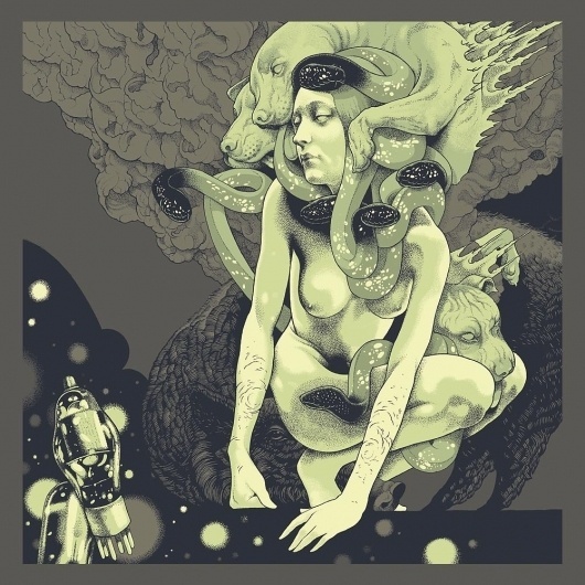 John Baizley: Black Tusk Art Print | Burlesque of North America #print #tusk #black #baizley