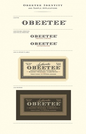 Obeetee IdentityÂ |Â Roseys 2010 #mark #type #card #logo