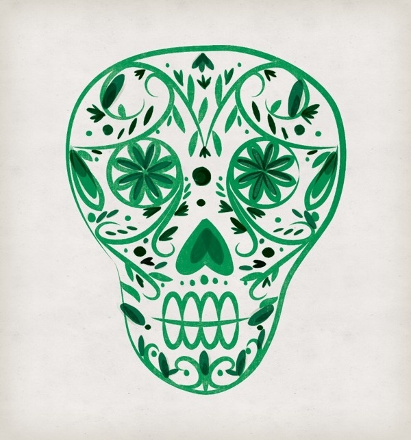 Dia De Los Muertos print illustration on Behance #los #da #de #illustration #inc #quaint #calavera #skull #muertos