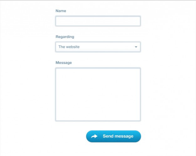 Simple contact form Free Psd. See more inspiration related to Button, Contact, Form, Simple, Contact form, Horizontal, Dropdown and Input on Freepik.