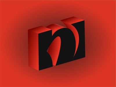 N letterform for @36daysoftype