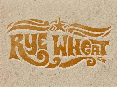 Dribbble - Rye Wheat by Kendrick Kidd #type #lettering