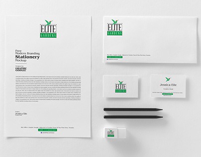 Free Modern Stationery Mockup