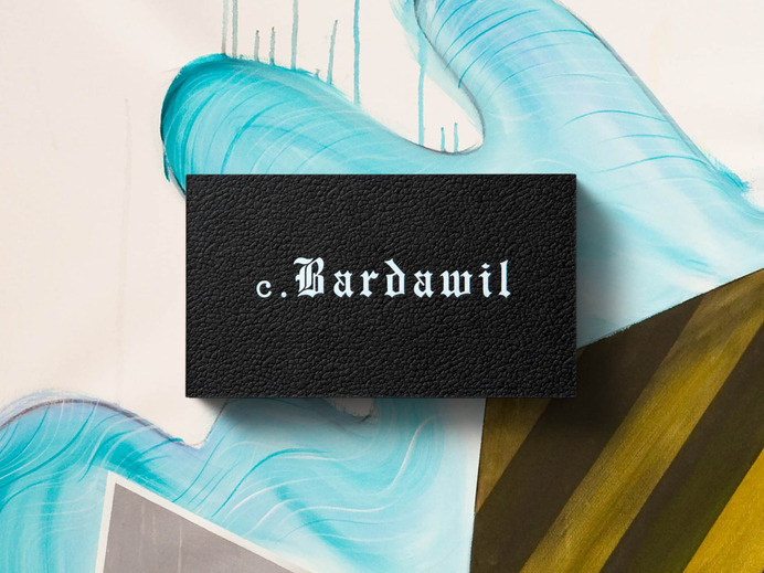 Cedric Bardawil Business Cards #branding #business #print #stationery #blackletter #cards #typography