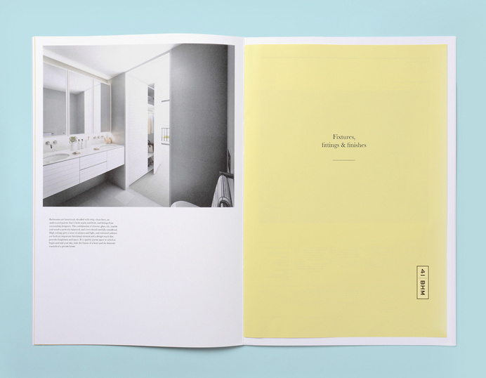 Brochure designed by Naughtyfish for 41 Birmingham, a boutique apartment development situated in Sydney's Alexandria district.