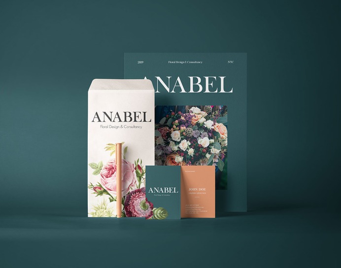 Anabel Branding - Mindsparkle Mag Leandra Rexhepi is the owner of this beautiful project, which consisted in developing the Brand Identity for a Floral Design & Consultancy. #logo #packaging #identity #branding #design #color #photography #graphic #design #gallery #blog #project #mindsparkle #mag #beautiful #portfolio #designer