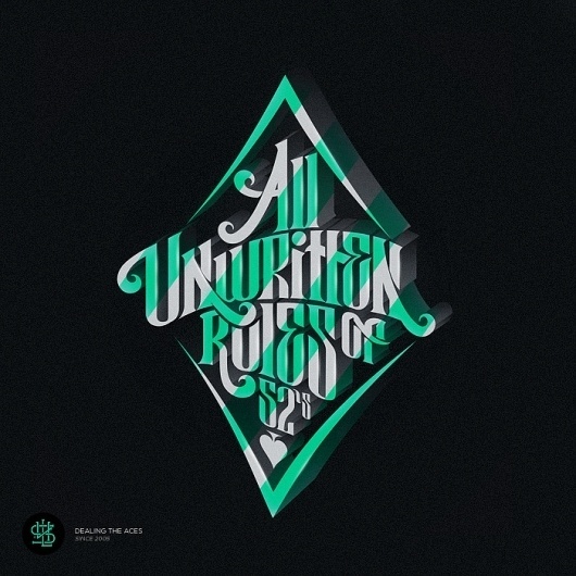 All sizes | All unwritten rules of 52's | Flickr - Photo Sharing! #vector #typo #typography