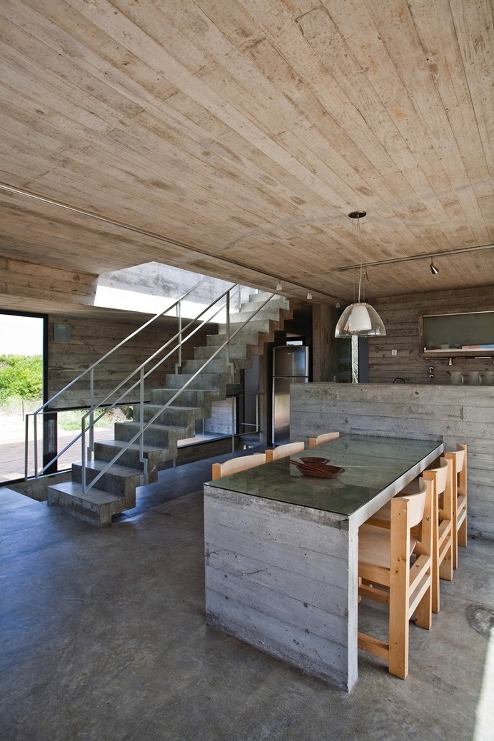 Concrete Beach House With Industrial Features