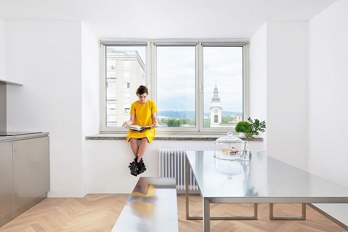 Small Urban Apartment in Ljubljana by Arhitektura doo