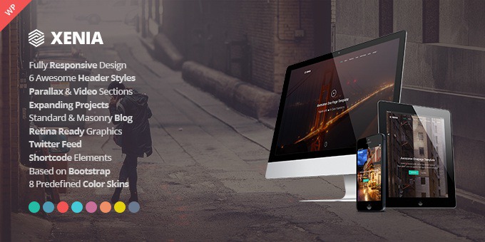 Xenia Responsive One Page Parallax WordPress Theme