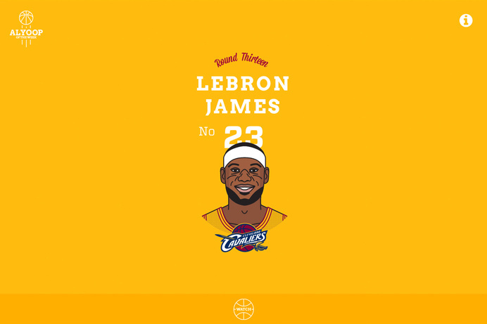 Alyoop of the Week #vector #ux #icon #lebron #nba #video #illustration #web #basketball #typography