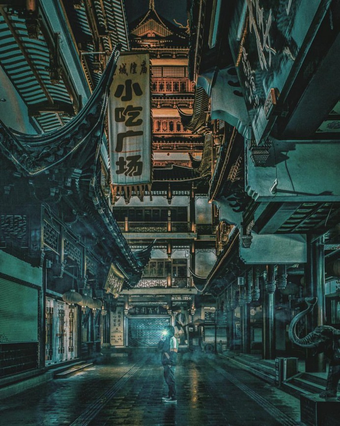 Cyberpunk and Futuristic Urban Landscapes by Yoshito Hasaka