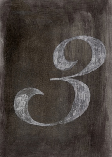 Typeverything.com - Number 3 byÂ Giuseppe SalernoÂ (... - Typeverything #three #letter #paint #chalk