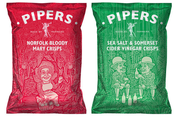 Founded : Pipers Crisps #packaging