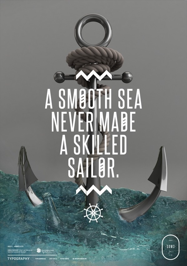 Typography 03. on the Behance Network #sailor #anchor #typography
