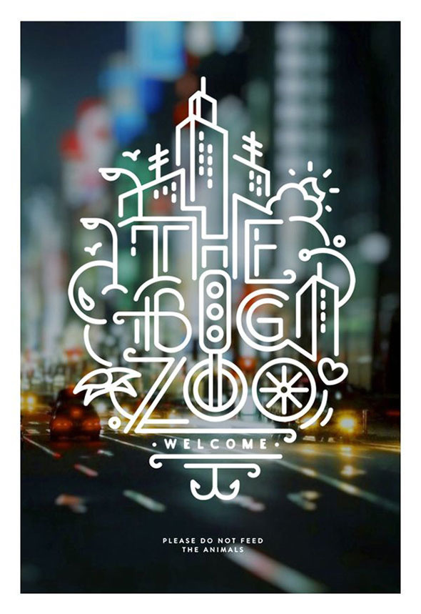 poster, lines