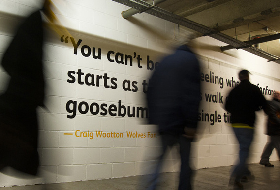 Creative Review Wolves FC fans contribute to new look stadium #wolves