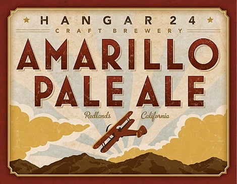 Hangar 24 Craft Brewery Amarillo Pale Ale Label #packaging #beer #label #bottle