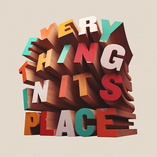Typography Love / Everything In Its Place by DAVID McLEOD #mcleod #wooden #colorful #david #typography