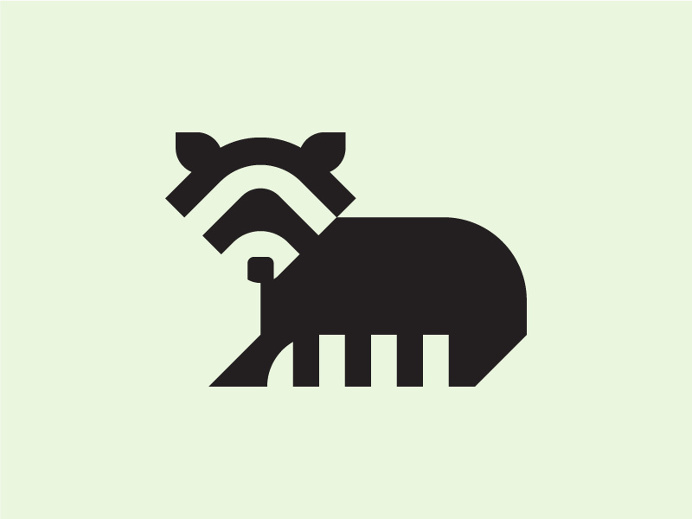 Racoon by Sascha Elmers #icon #icondesign #iconic #symbol #mark #brand #logo #animal #racoon #id #sign #picto