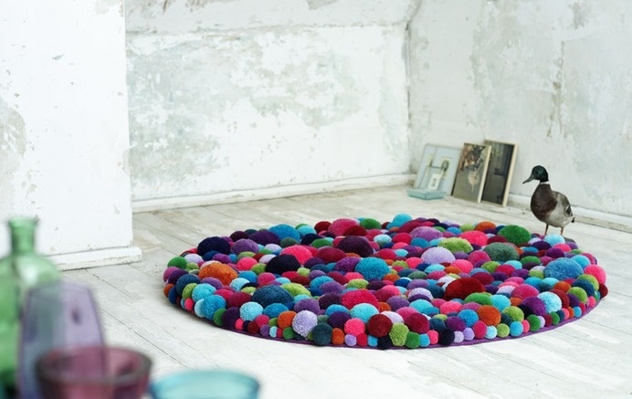 Bommel collection - Pompon by Myra Klose - www.homeworlddesign. com (11) #furniture #design #pompons #carpets