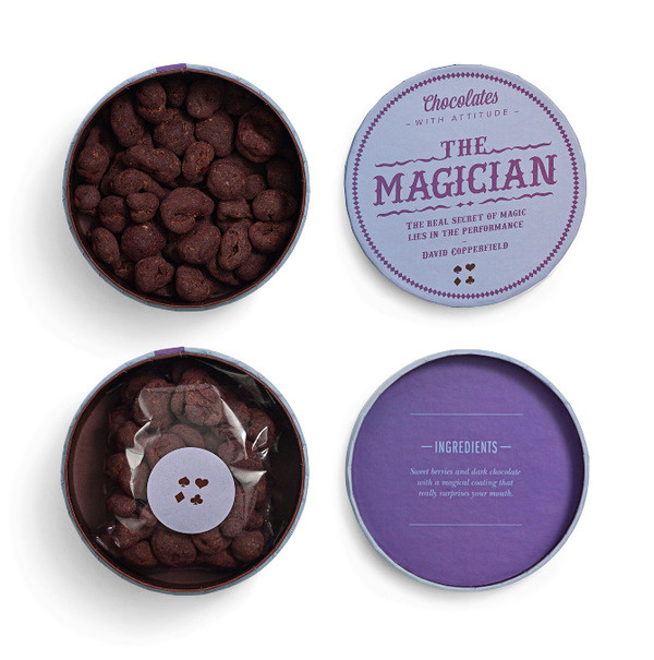 CHOCOLATES WITH ATTITUDE 2012 Bessermachen #magician #chocolates #package
