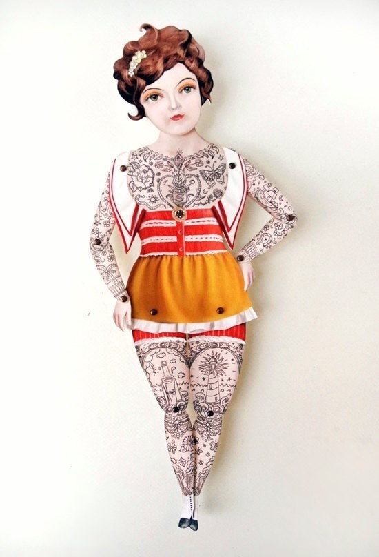 Paper Doll #doll #tattoo #tatoo #paper #toy