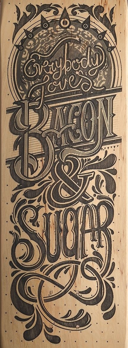 bacon and sugar lettering