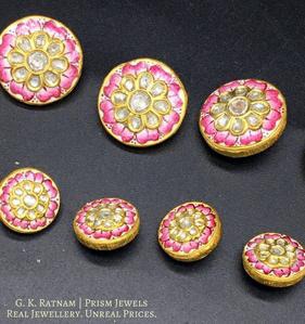 Sherwani Buttons - gold diamond polki kundan meena jadau jewellery
