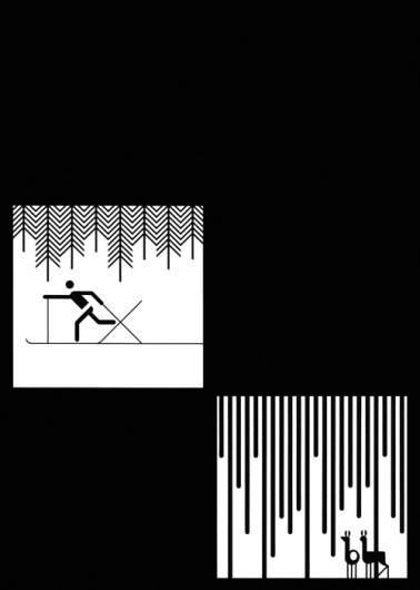 Otl Aicher 1972 Munich Olympics - Related Design #otl #deer #isny #white #skiing #black #aicher #trees