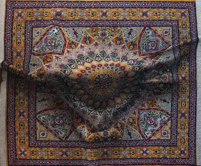 Under the Carpet: Photorealistic Oil Paintings of Rugs by Antonio Santin