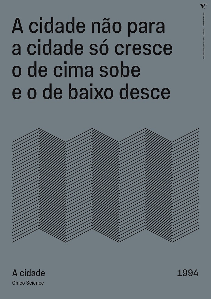 Tipoversos Identity - Mindsparkle Mag Lyrics are the visual and textual manifestation of a song and inspire Tipoversos, a series of 15 posters about brazilian music with lyrics that bring reflection, protest and a certain dose of hope. This beautiful project was designed by Johnny Brito. #logo #packaging #identity #branding #design #color #photography #graphic #design #gallery #blog #project #mindsparkle #mag #beautiful #portfolio #designer