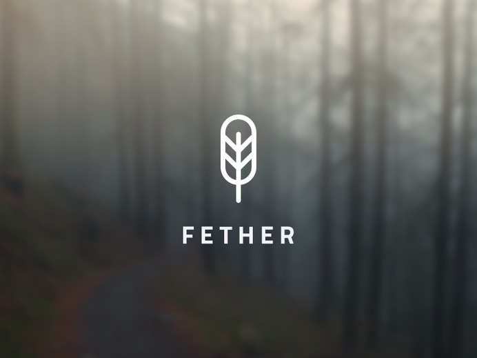 Fether Logo – Simple #logo design #identity #feather