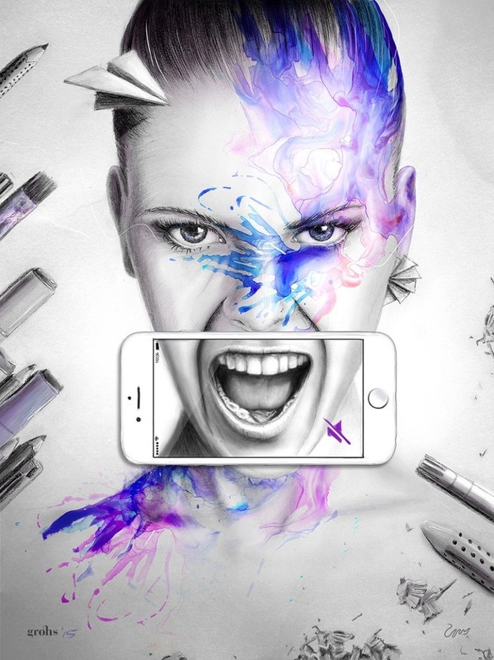 SILENT SCREAM • COSMOSYS XVII • α & Ω #inspiration #illustration #portrait #art