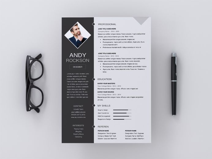 Free Modern Resume Template With Elegant and Clean Design