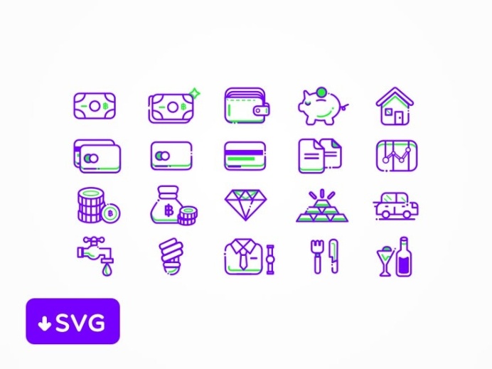 Free Finance Icon Set (Sketch)