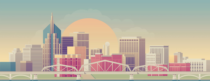 Justin Mezzell - Nashville #city #illustration #vector #skyline