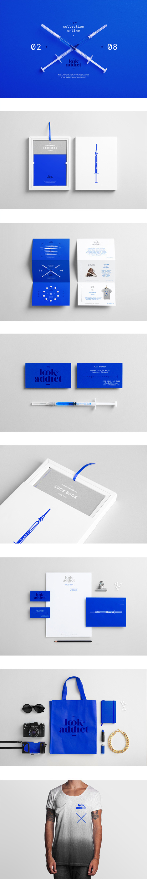 Varia — Look Addict — NOEEKO #branding #print #identity #stationery #blue