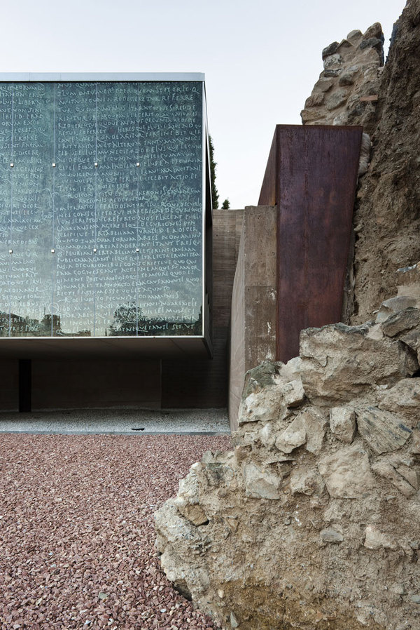 Visitor Centre of The Roman Theatre of Málaga by Tejedor Linares & Associates | Yatzer #architecture #stone #facades