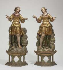 A COUPLE of ANGELS of the North of Italy, around 1680