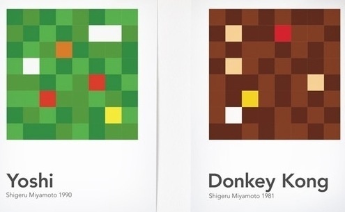 Designer Breaks Down, Mixes Videogame Characters Into 'Scrambled Pixels' - DesignTAXI.com #pixel #videogame #poster