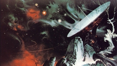 Tomorrow And Beyond #satellite #fi #sci #space #illustration #stars #planets
