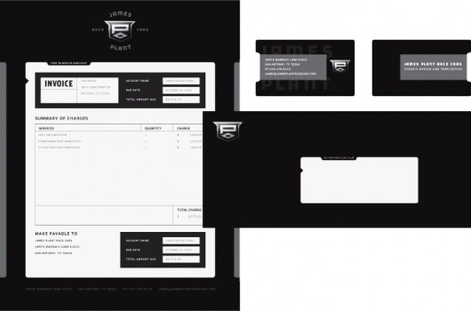 James Plant Race Cars :: Joseph Blalock Design Office #crown #automotive #grayscale #crest #black #shield #system #stationery #paper