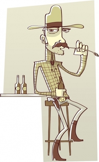 cowboy-illustration.jpg 978×1,594 pixels #illustration #cowboy