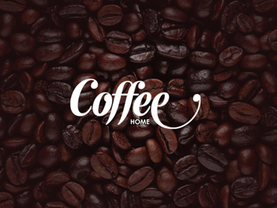 Coffee Home logo wordmark #coffee #logo #typo #bean #store