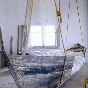 Old Boat Turned Into Hanging Bed #interior #design #decor #boat #bed #deco #decoration